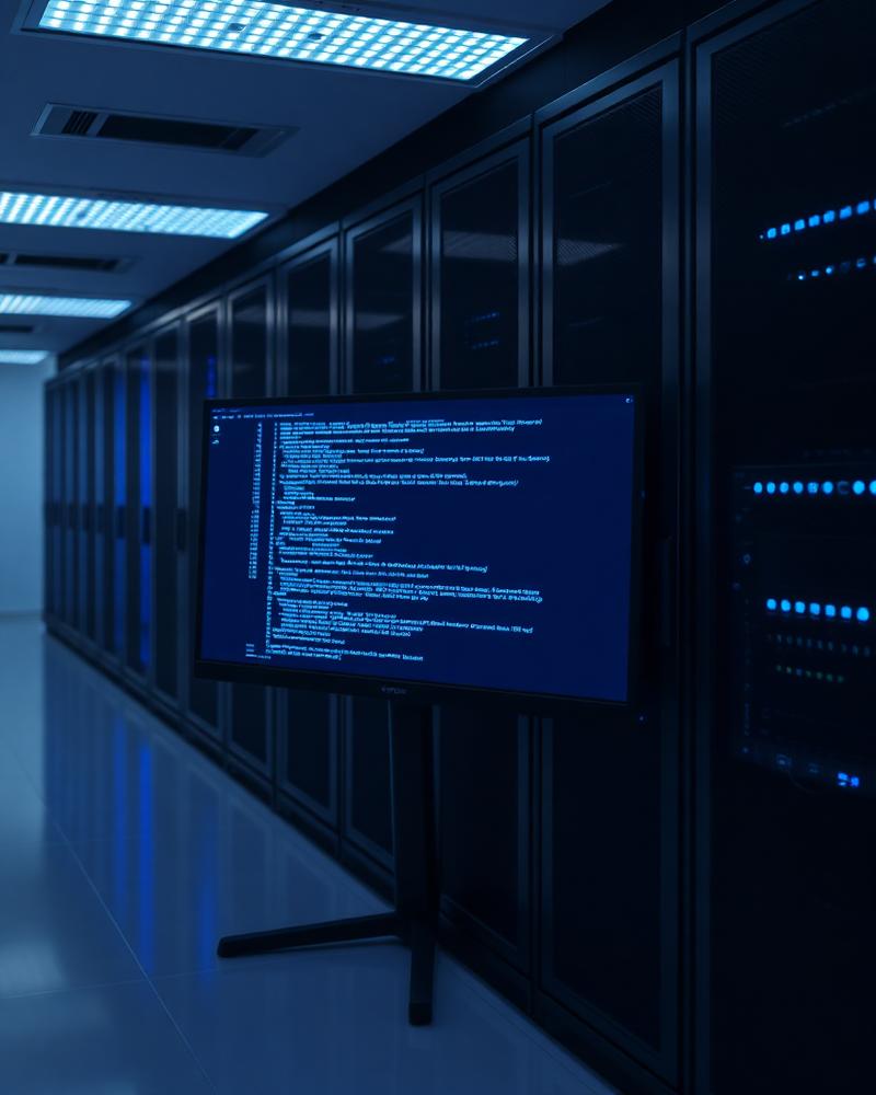 Serverraum mit Code-Monitor